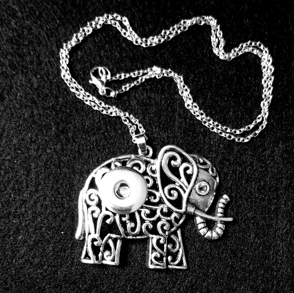 ELEPHANT SNAP NECKLACE big 18MM Ginger Snap Chain - Picture 2 of 7